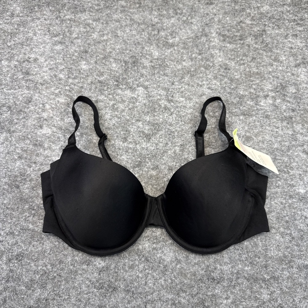 NEW Warners No Side Effects underwire bra women's 36B black basic classic casual